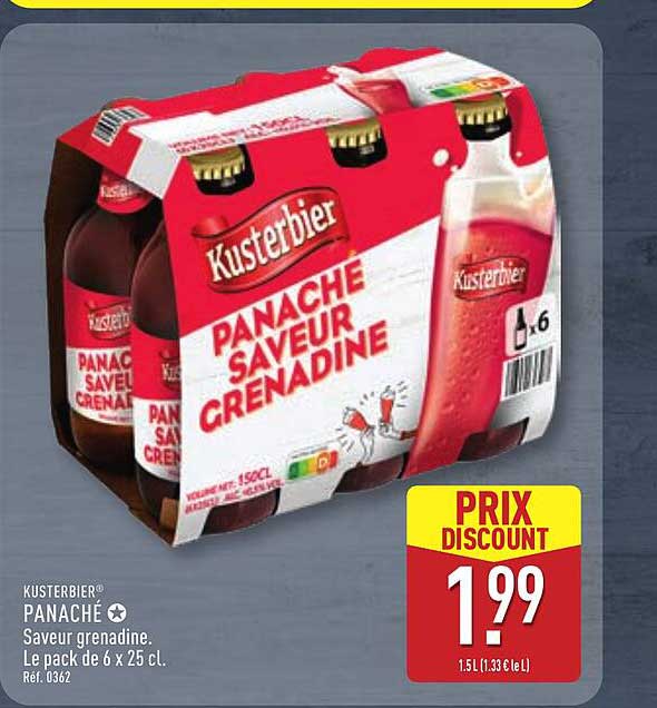 Kusterbier Panaché saveur grenadine