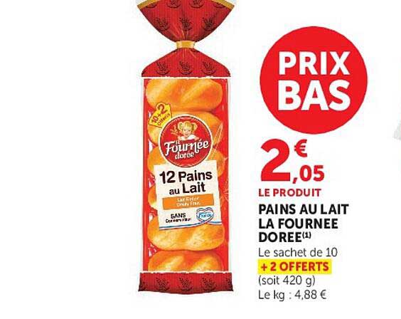 La Fournée Dorée 12 Pains au Lait