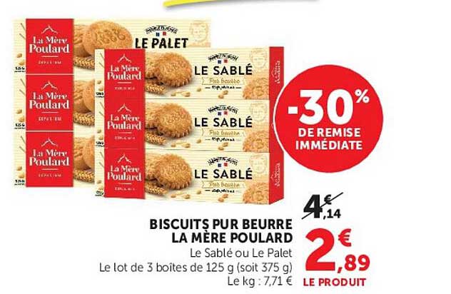 LA MÈRE POULARD BISCUITS PUR BEURRE