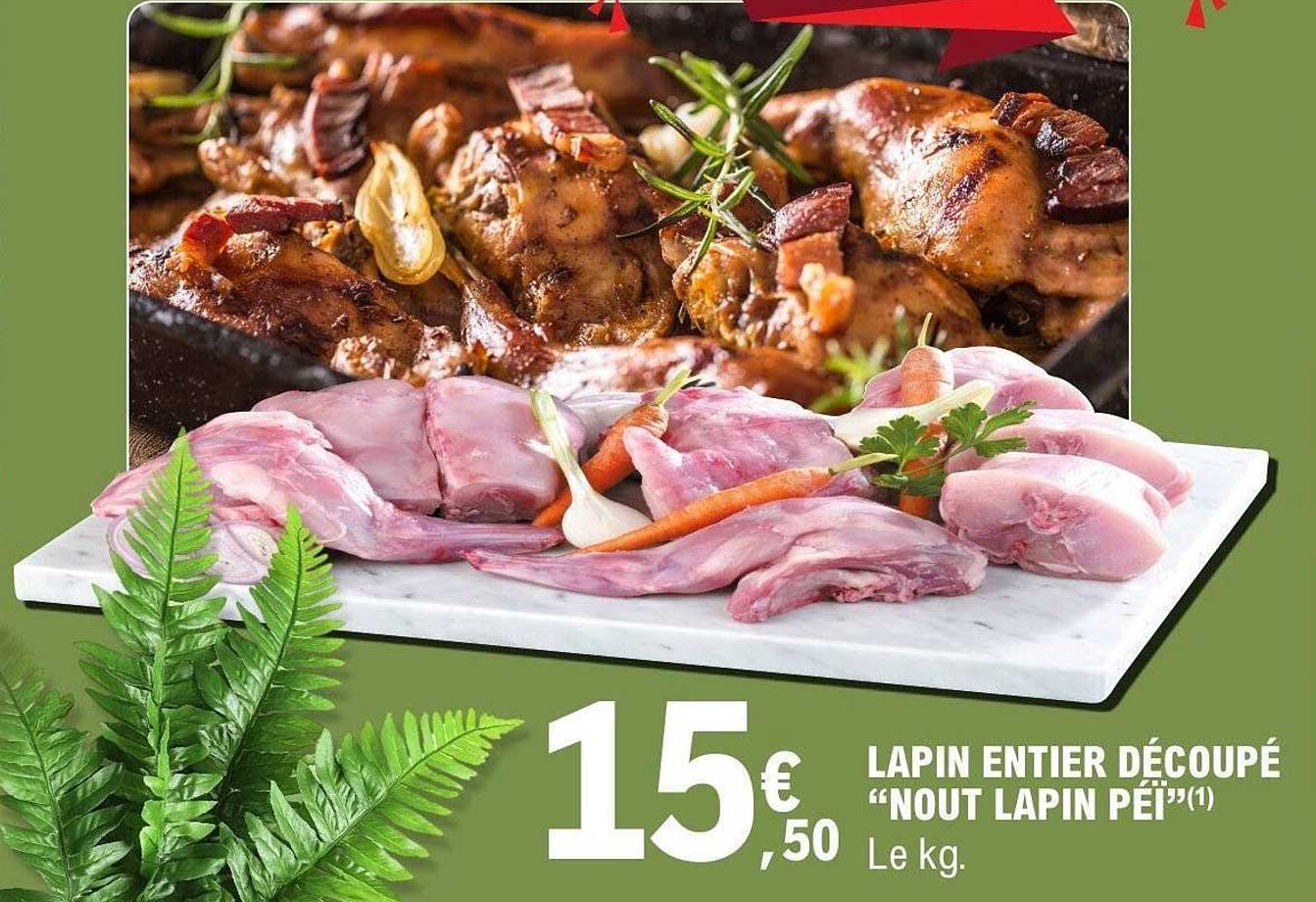 Lapin entier découpé