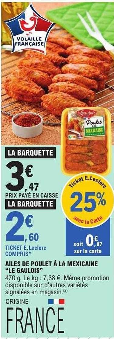 Le Gaulois AILES DE POULET À LA MEXICAINE