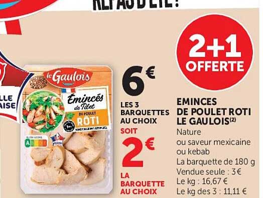 le Gaulois Émincés de filet rôti