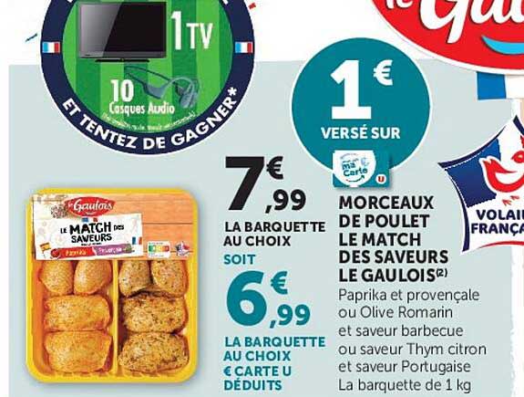 Le Gaulois Morceaux de poulet Le Match des Saveurs