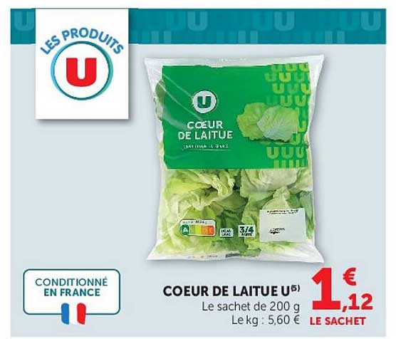 Les Produits U Cœur de Laitue