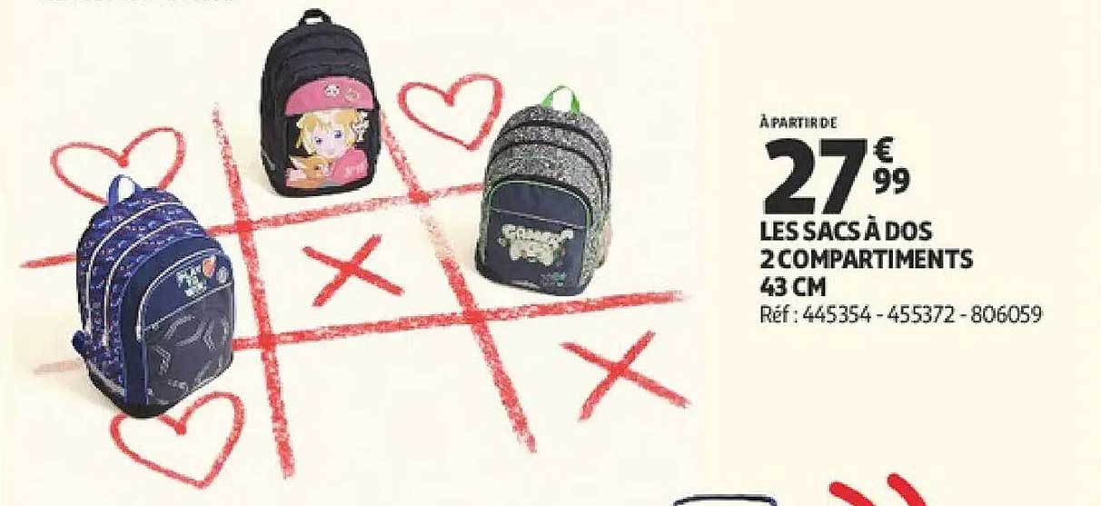 LES SACS À DOS 2 COMPARTIMENTS