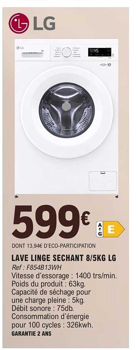 LG LAVE LINGE SECHANT