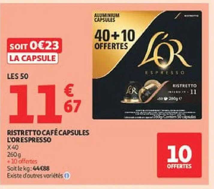 L'OR ESPRESSO Ristretto Café Capsules