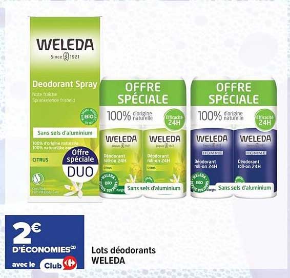 Lots déodorants WELEDA