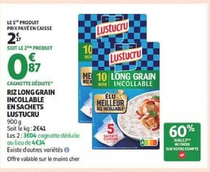 Lustucru Riz long grain incollable