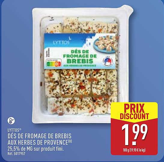 LYTTOS DÉS DE FROMAGE DE BREBIS