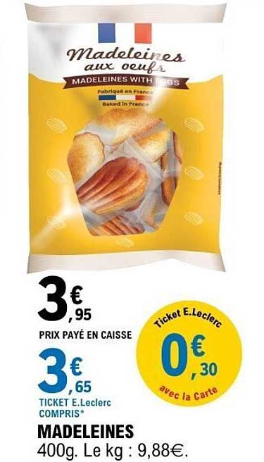 Madeleines aux oeufs