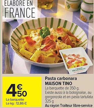 MAISON TINO Pasta carbonara