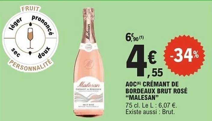 Malesan Crémant de Bordeaux Brut Rosé