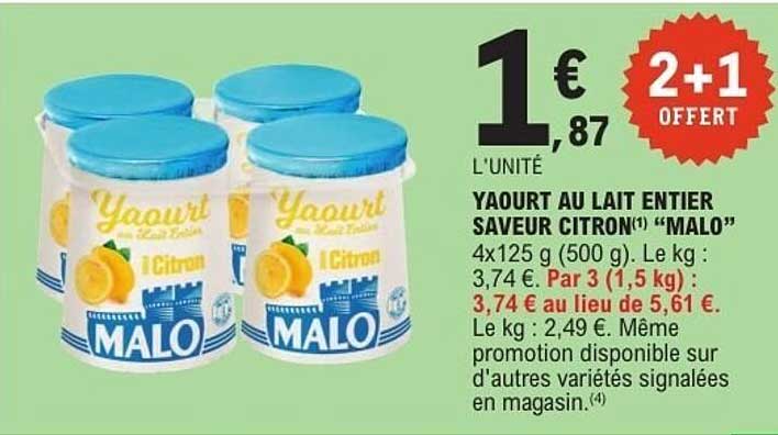 MALO Yaourt citron