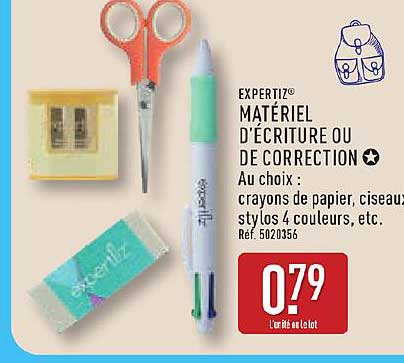 MATÉRIEL D'ÉCRITURE OU DE CORRECTION
