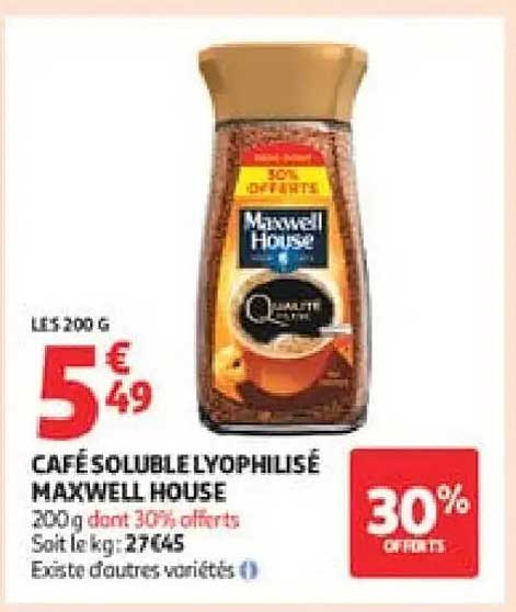 Maxwell House Café soluble lyophilisé