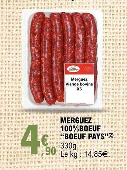 Merguez Viande bovine X6