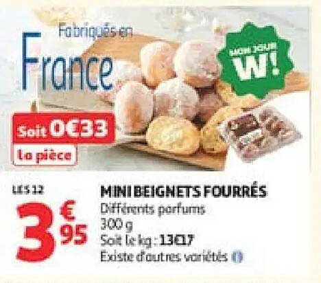 MINI BEIGNETS FOURRÉS