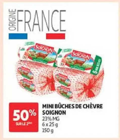 Mini bûches de chèvre Soignon