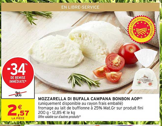 MOZZARELLA DI BUFALA CAMPANA BONBON AOP