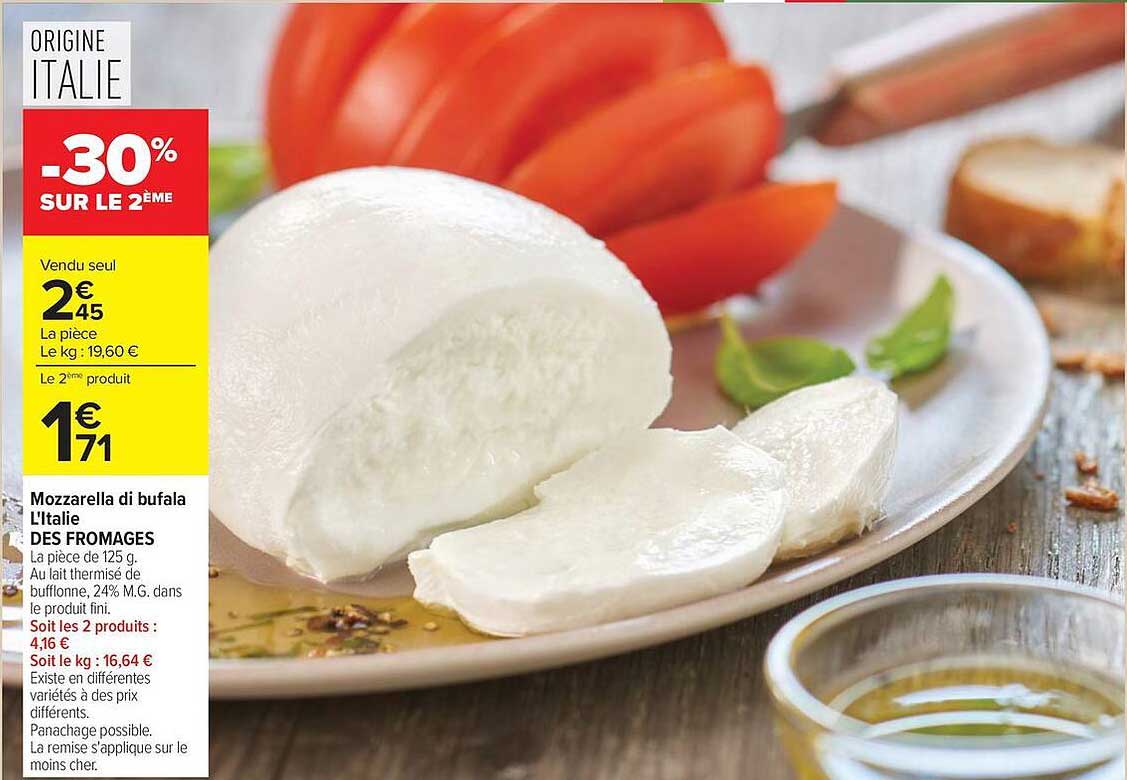 Mozzarella di bufala L'Italie DES FROMAGES