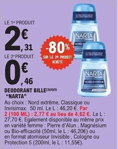NARTA DEODORANT BILLE