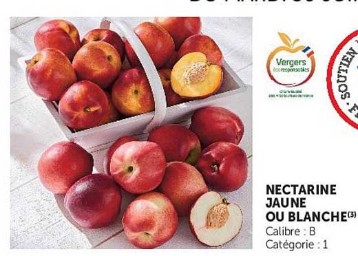 NECTARINE JAUNE OU BLANCHE