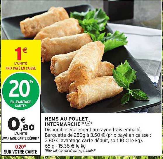 Nems au poulet Intermarché