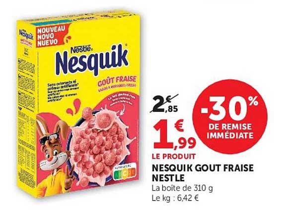 NESQUIK GOUT FRAISE NESTLE