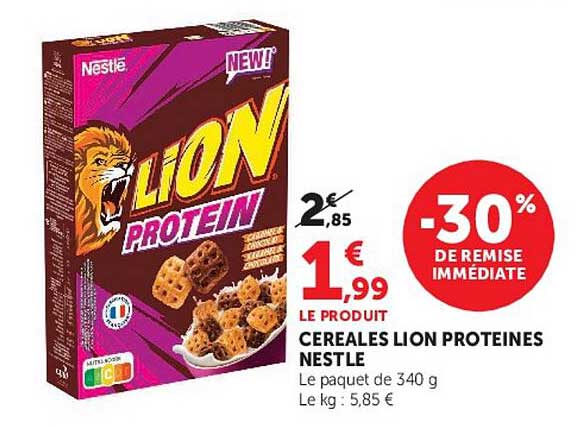 Nestlé CEREALES LION PROTEINES