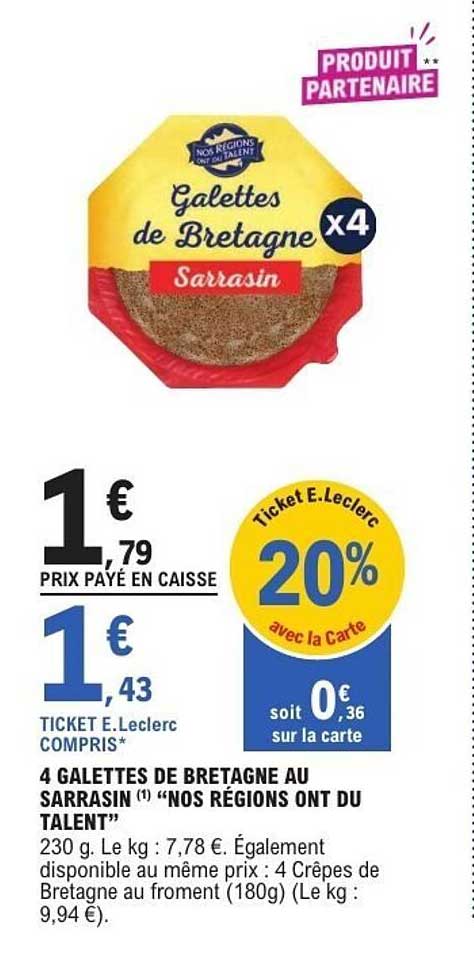 Nos Régions ont du Talent Galettes de Bretagne Sarrasin