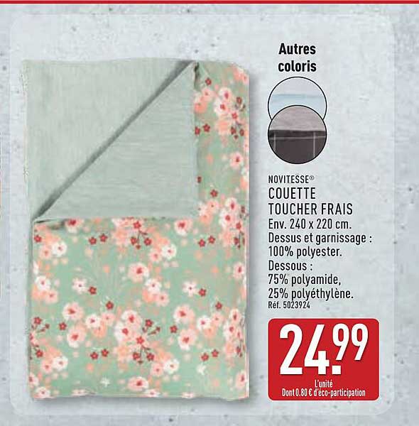 NoviTESS Couette toucher frais