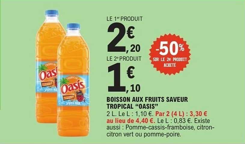Oasis Boisson aux fruits saveur tropical