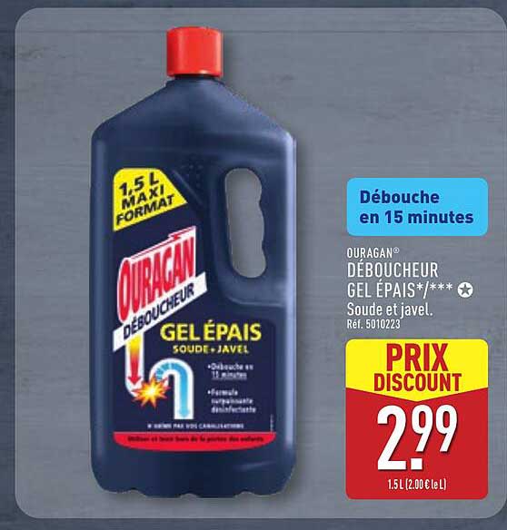 OURAGAN DÉBOUCHEUR GEL ÉPAIS
