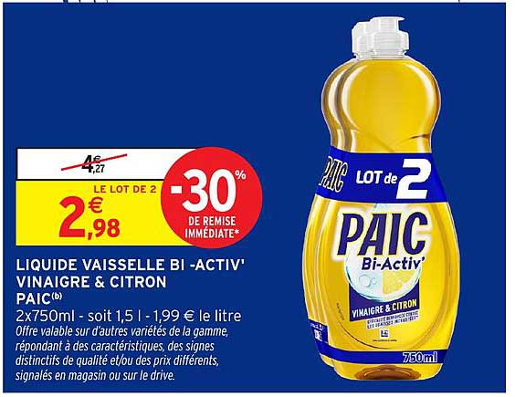 PAIC Bi-Activ' Vinaigre & Citron