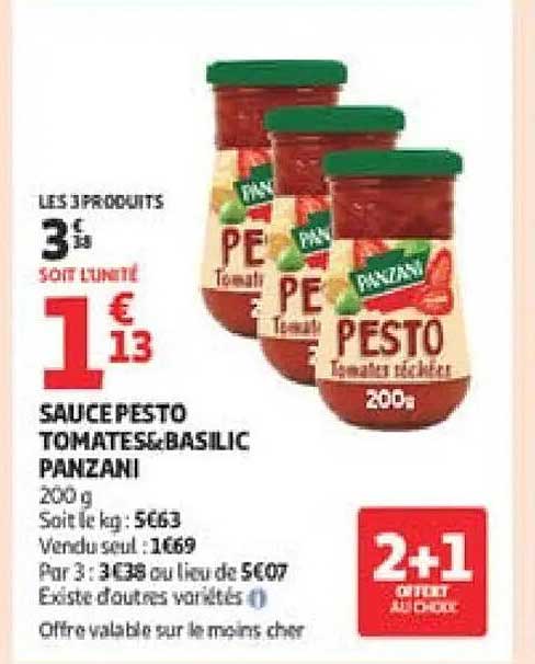 PANZANI SAUCE PESTO TOMATES&BASILIC