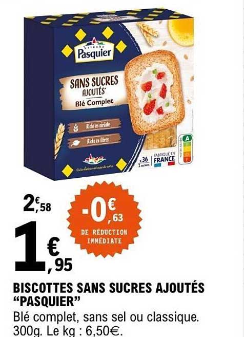 Pasquier Sans sucres ajoutés