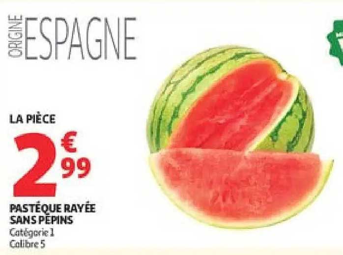 Pastèque rayée sans pépins