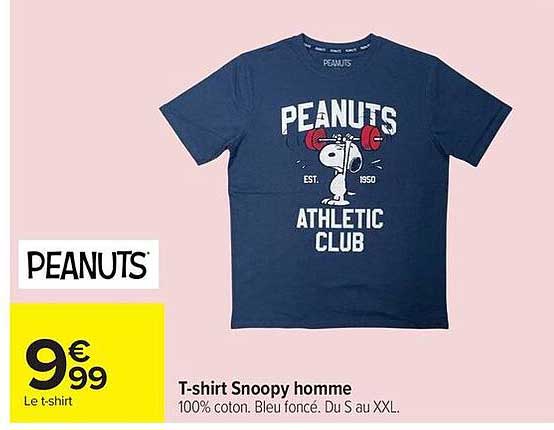 PEANUTS T-shirt Snoopy homme