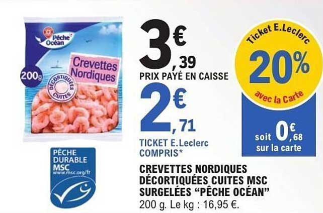 Pêche Océan Crevettes nordiques