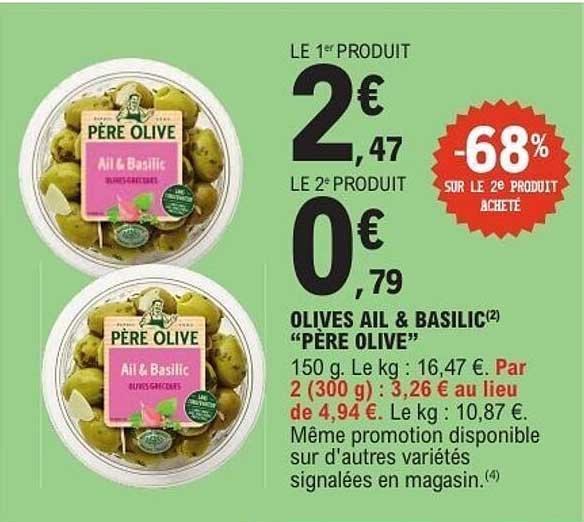 PÈRE OLIVE Ail & Basilic