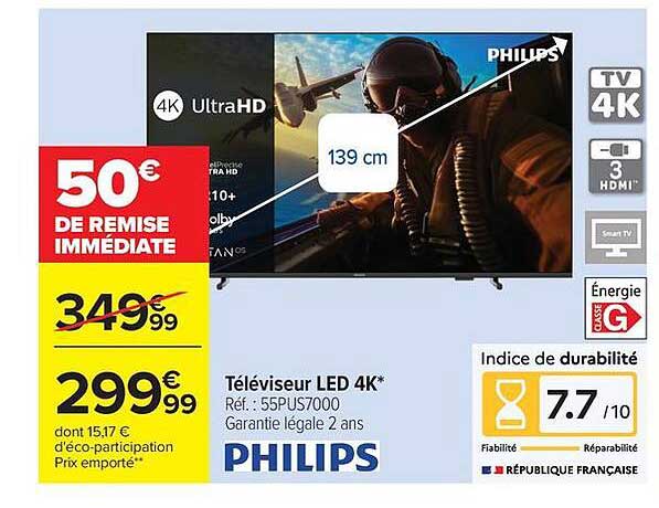 PHILIPS Téléviseur LED 4K