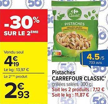 Pistaches CARREFOUR CLASSIC