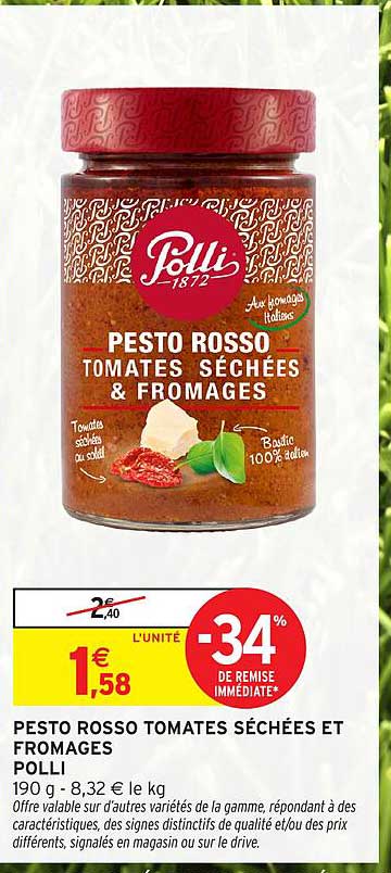 Polli Pesto Rosso Tomates Séchées & Fromages