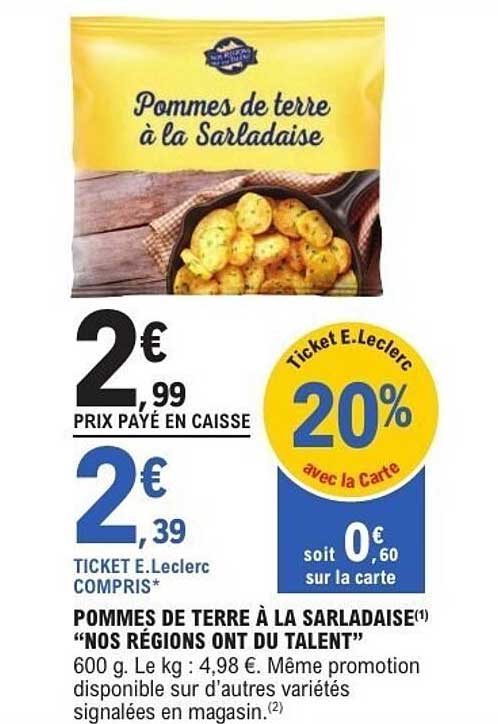 POMMES DE TERRE À LA SARLANDAISE