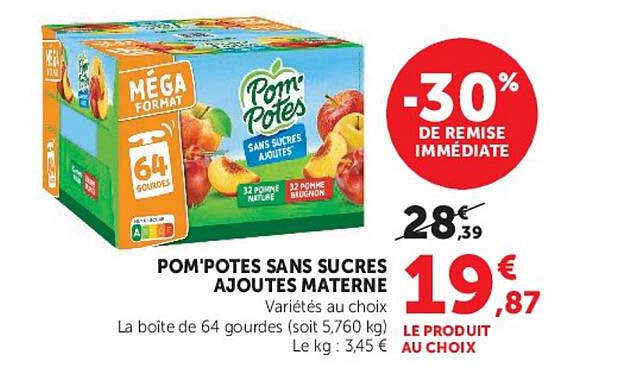 Pom'Potes Sans Sucres Ajoutes MaternE
