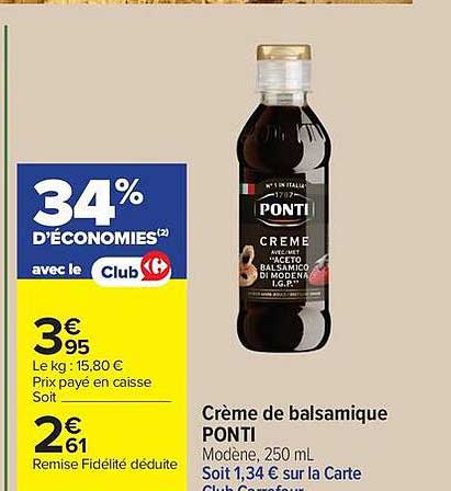 PONTI Crème de balsamique
