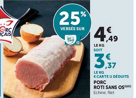 PORC ROTI SANS OS