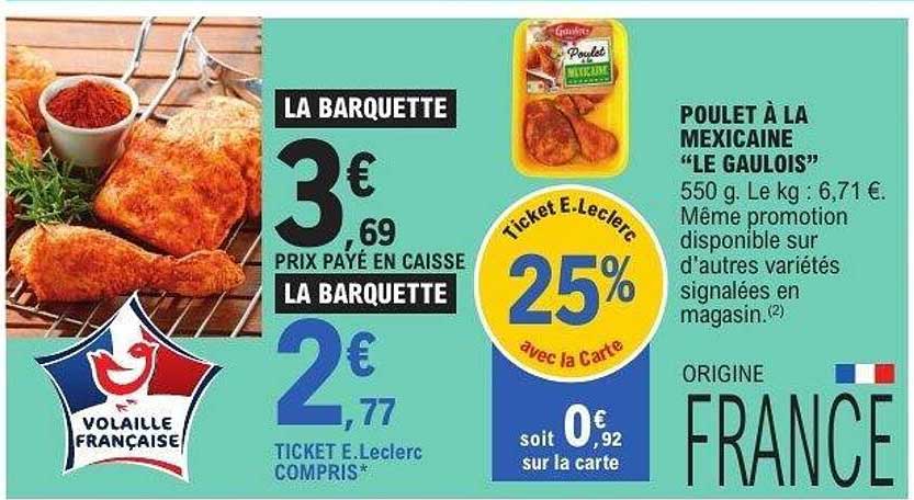 Poulet à la Mexicaine "Le Gaulois