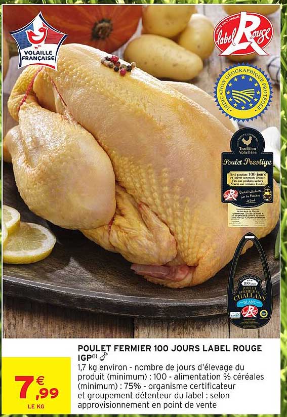 POULET FERMIER 100 JOURS LABEL ROUGE